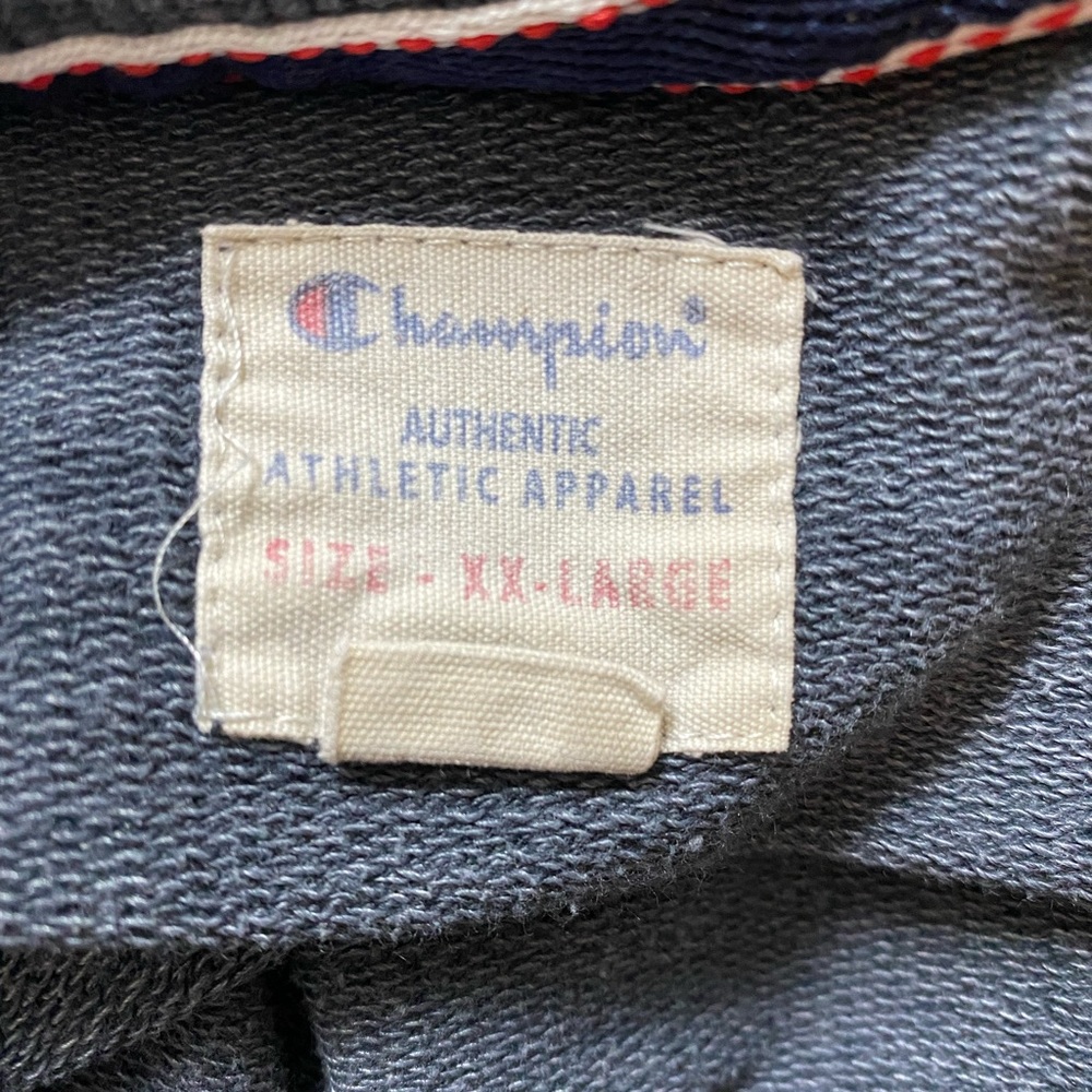 Champion Gray Cotton Blend Long Sleeve Sweatshirt Size XXL Vintage - Picture 2 of 7